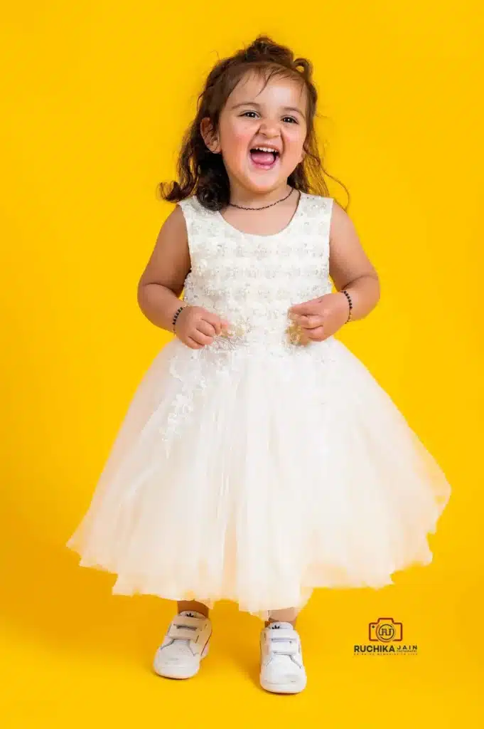 Talented children's photographer at work in Wellington studio